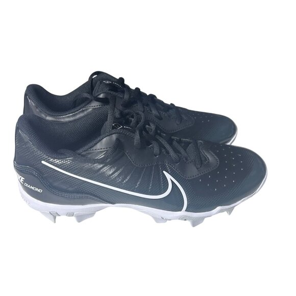 Nike Diamond Alpha Huarache 4 Baseball Cleats Men's 10 Black/White (No shoe box) - Picture 1 of 8